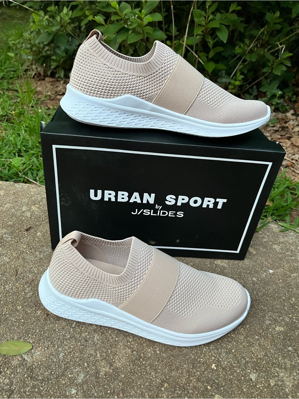 NEW Urban Sport J/SLIDES Women's Slip-On Summer comfort Sneakers in Blush/Nude 8